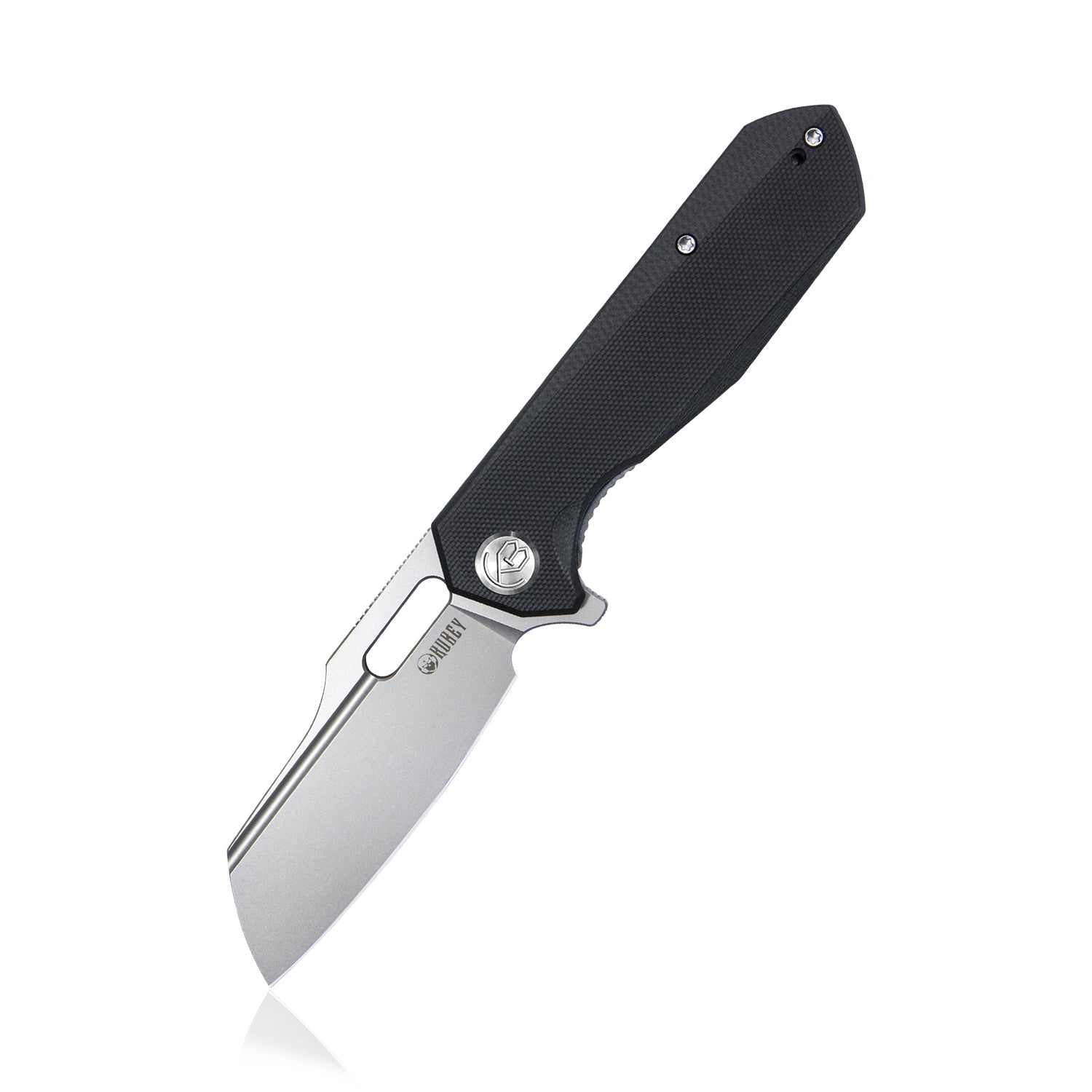 Kubey Atlas Nest Liner Lock Folding Knife Black G10 Handle 3.31" Bead Blasted 14C28N KU328A