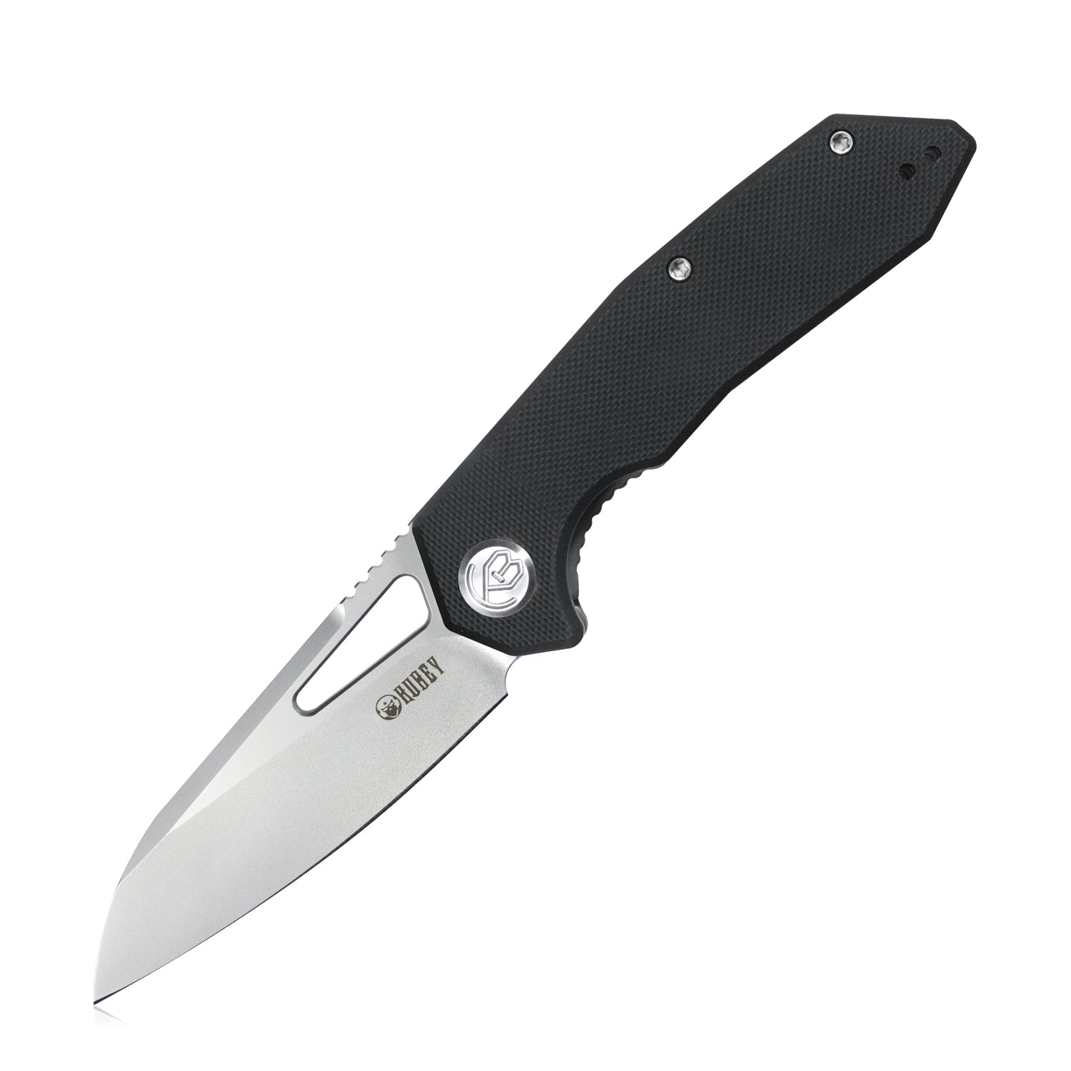 Kubey Vagrant Liner Lock Folding Knife Black G10 Handle (3.1" Sandblast AUS-10) KU291A