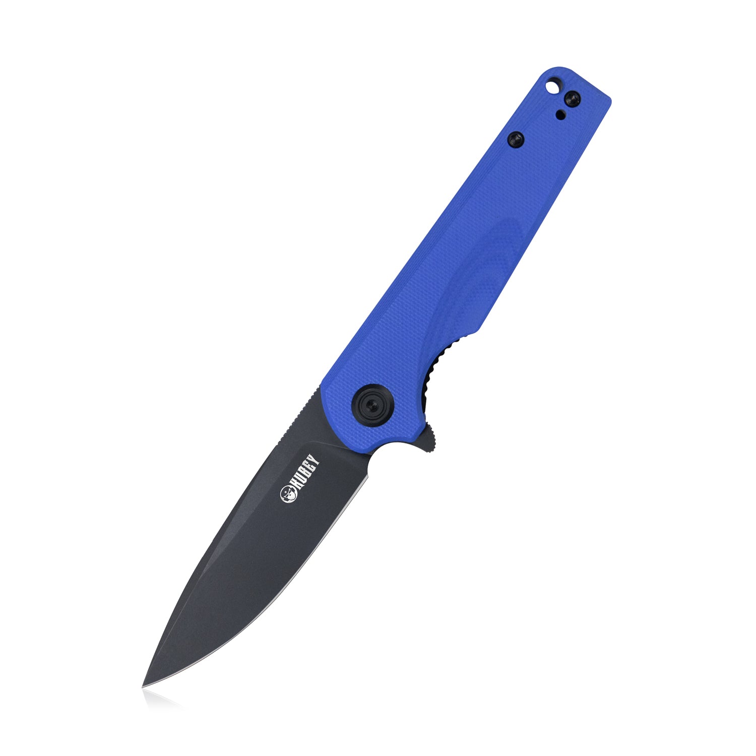 Kubey Wolverine Liner Lock Folding Knife Blue G10 Handle 2.91" Dark Stonewashed D2 KU233F