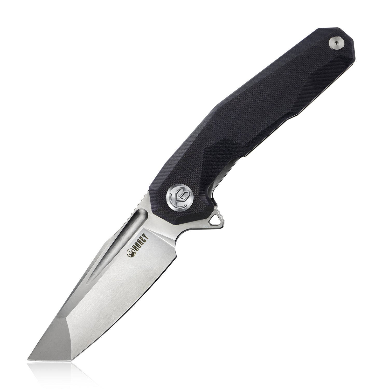 Kubey Carve Nest Liner Lock Tactical Folding Knife Black G10 Handle 3.27'' Sandblast D2 KB237A
