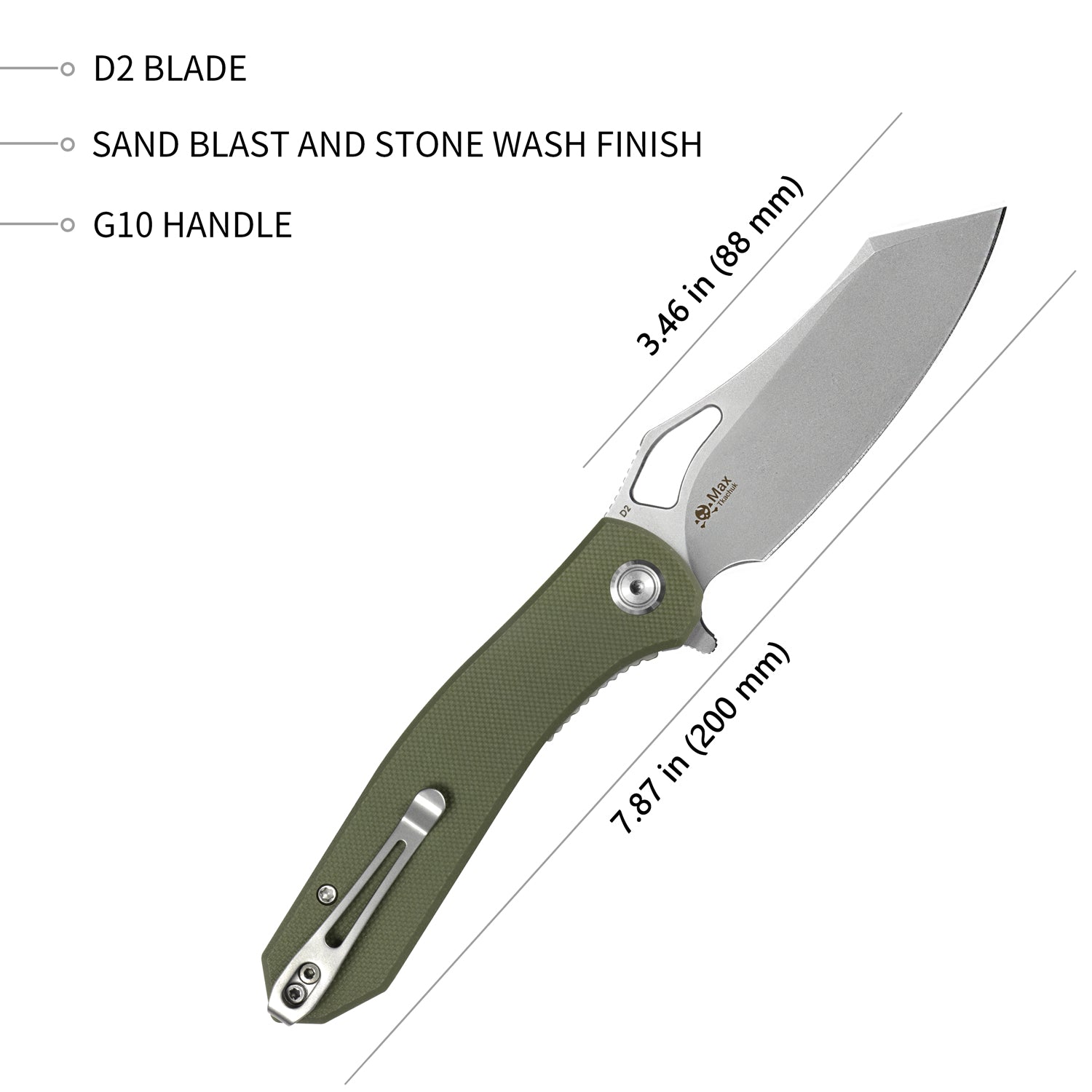 Kubey Kubey Drake Nest Lliner Lock G10 Handle D2 Blade Folding Knife EDC Outdoor KU310C