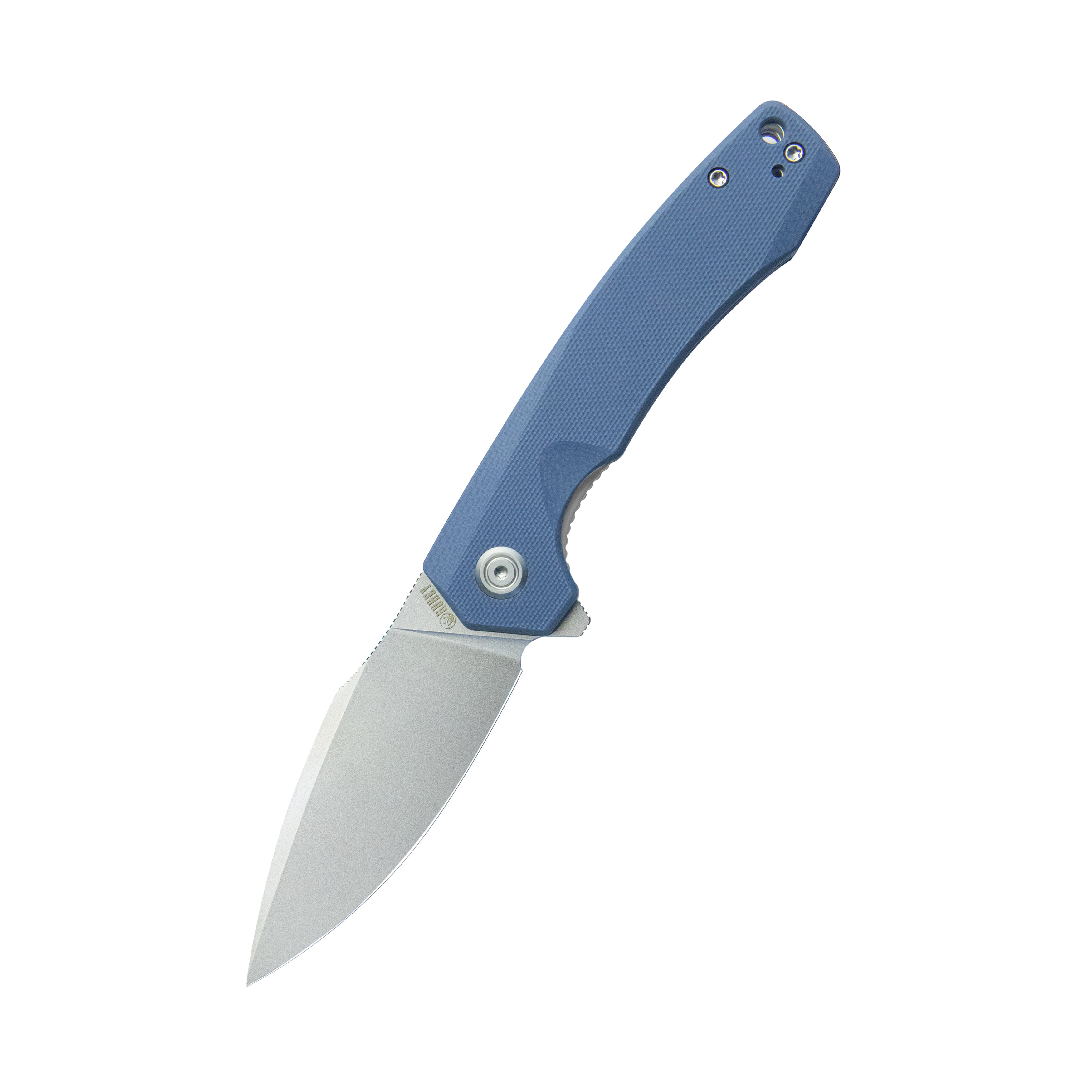 Kubey Calyce Liner Lock Flipper Folding Knife Denim blue G10 Handle 3.27" Bead Blasted AUS-10 KU901M