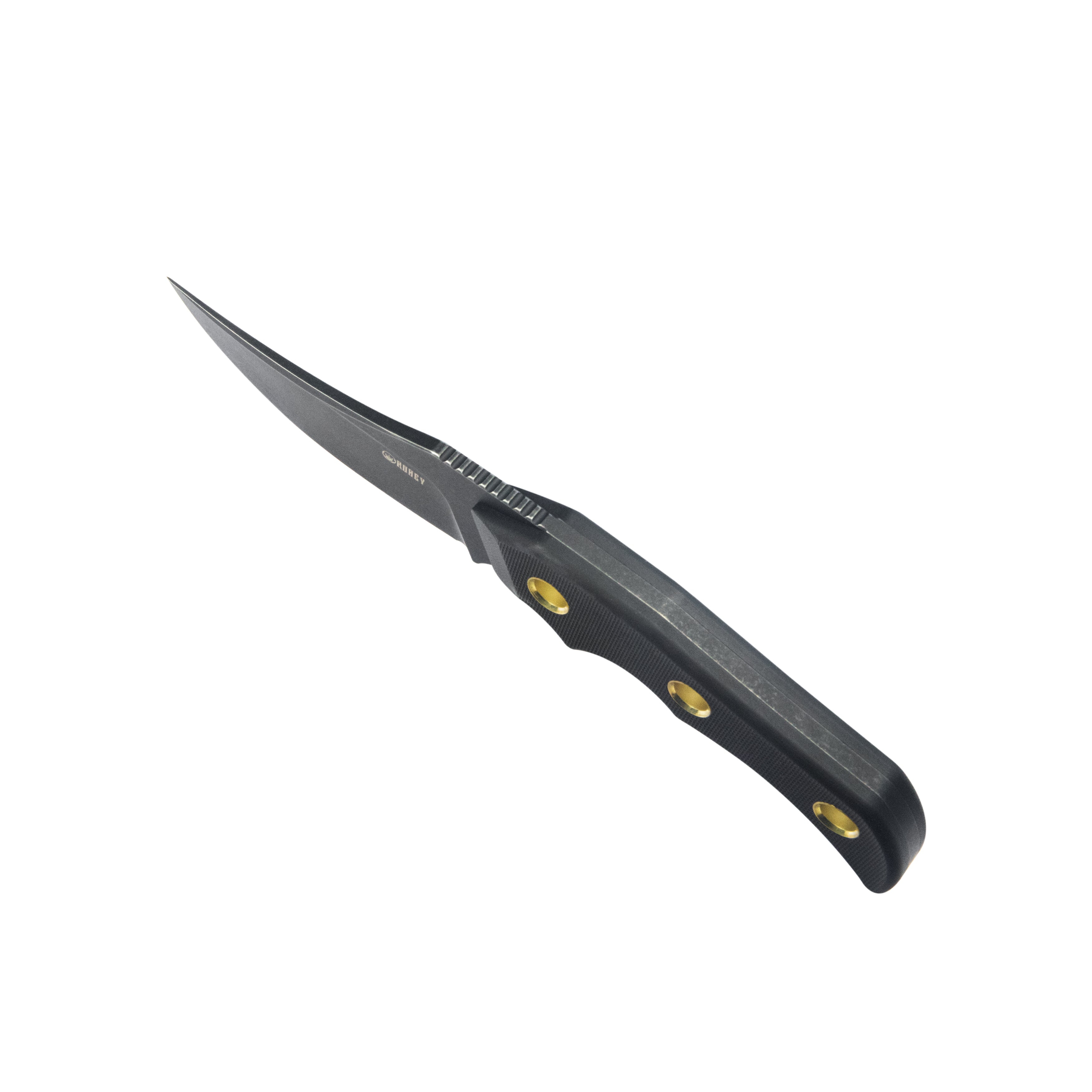 Kubey Blade Hunter Clip Point EDC Fixed Blade Knife Black G-10 Handle 3.38" Blackwash 14C28N KU375B