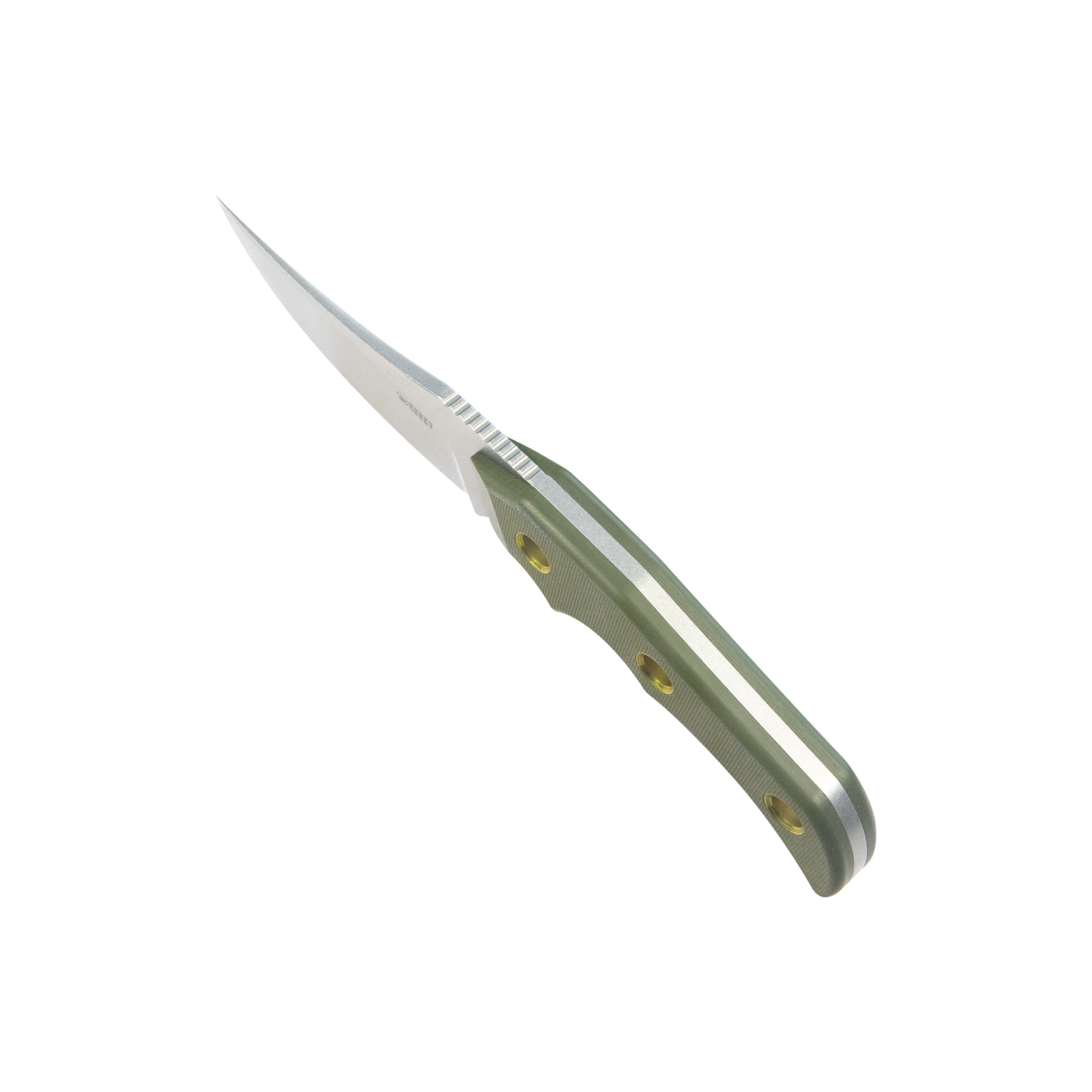 Kubey Blade Hunter Clip Point EDC Fixed Blade Knife Green G10 Handle 3.38" Beadblast 14C28N KU375C